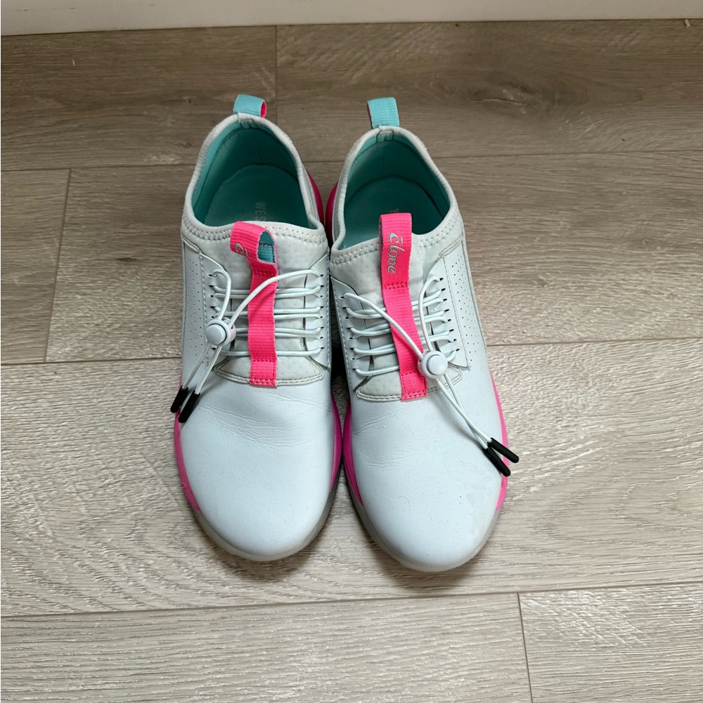 White and Pink Clove Medical Shoes